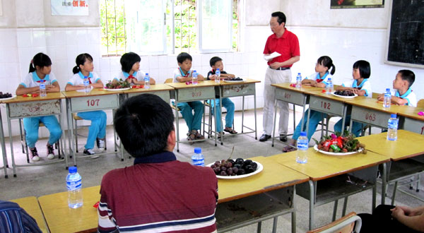 学校党支部到台山墩头小学进行支助活动